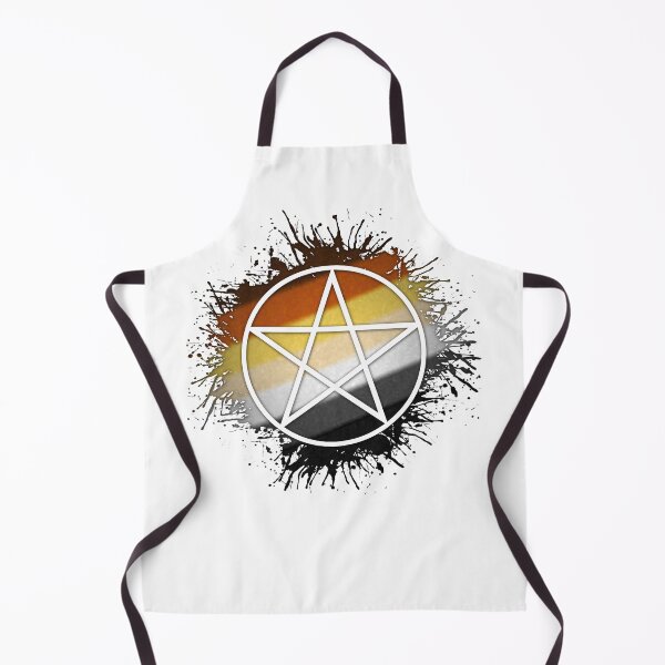 Item preview, Paint Splatter Gay Bear Pride Flag Pentacle Symbol designed and sold by LiveLoudGraphic.