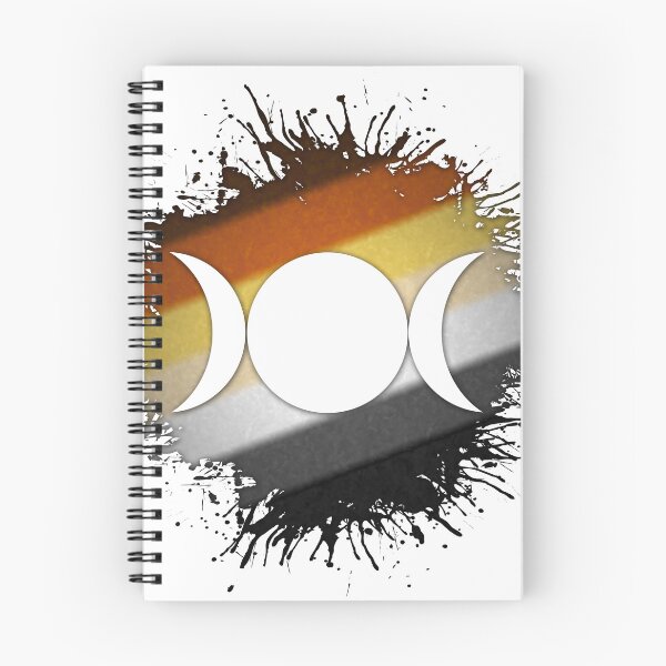 Item preview, Paint Splatter Gay Bear Pride Flag Triple Goddess Moon Symbol designed and sold by LiveLoudGraphic.