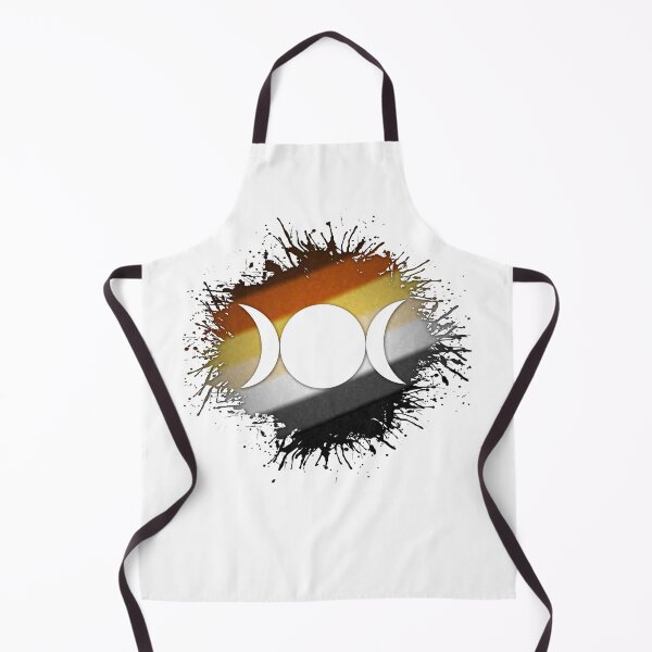 Item preview, Paint Splatter Gay Bear Pride Flag Triple Goddess Moon Symbol designed and sold by LiveLoudGraphic.