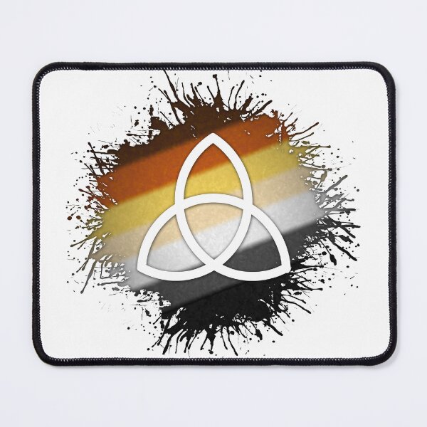 Item preview, Paint Splatter Gay Bear Pride Flag Triquetra Symbol designed and sold by LiveLoudGraphic.