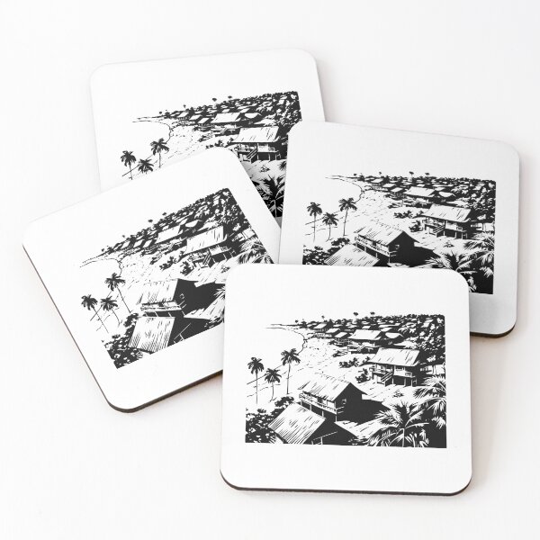 Item preview, Island Village Bamboo Asian Nipa Hut Kubo Seaside Houses designed and sold by inkoutninja.