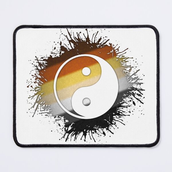 Item preview, Paint Splatter Gay Bear Pride Flag Yin and Yang Symbol designed and sold by LiveLoudGraphic.