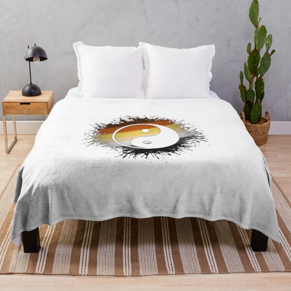 Item preview, Paint Splatter Gay Bear Pride Flag Yin and Yang Symbol designed and sold by LiveLoudGraphic.