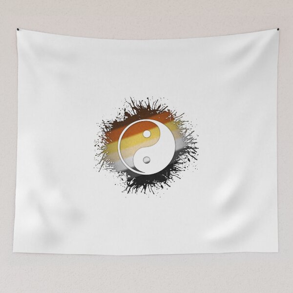 Item preview, Paint Splatter Gay Bear Pride Flag Yin and Yang Symbol designed and sold by LiveLoudGraphic.