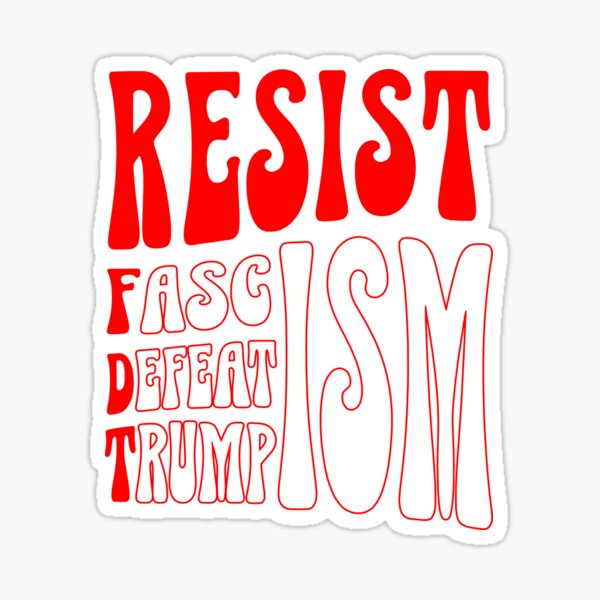 Artikel-Vorschau von Widerstehen Sie dem Faschismus Defätismus Trumpismus FDT Anti Trump Aufkleber, designt und verkauft von EthosWear.