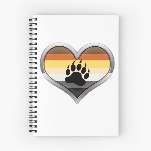 Item preview, Large Gay Bear Pride Flag Colored Heart with Chrome Frame designed and sold by LiveLoudGraphic.