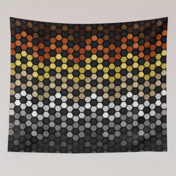 Item preview, Seamless Football Pattern in Gay Bear Pride Flag Colors designed and sold by LiveLoudGraphic.