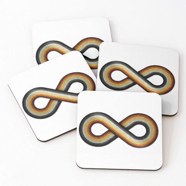 Item preview, Large Infinity Symbol Striped with Gay Bear Pride Flag designed and sold by LiveLoudGraphic.