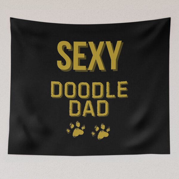 Item preview, Sexy Doodle Dad – Bold Gold Textured Paw Print Design designed and sold by Fredster1966.