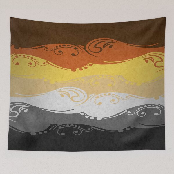 Item preview, Fancy Swooped and Swirled Gay Bear Pride Flag Background designed and sold by LiveLoudGraphic.