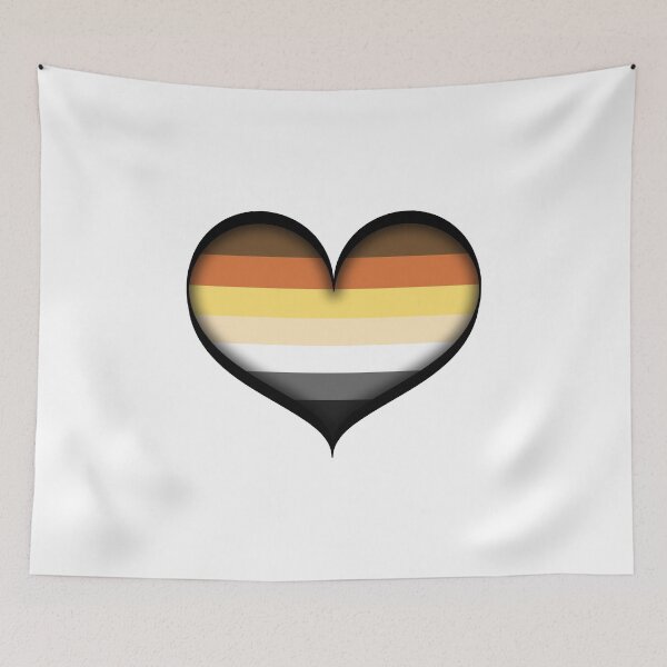 Item preview, Large Vector Heart in Gay Bear Pride Flag designed and sold by LiveLoudGraphic.