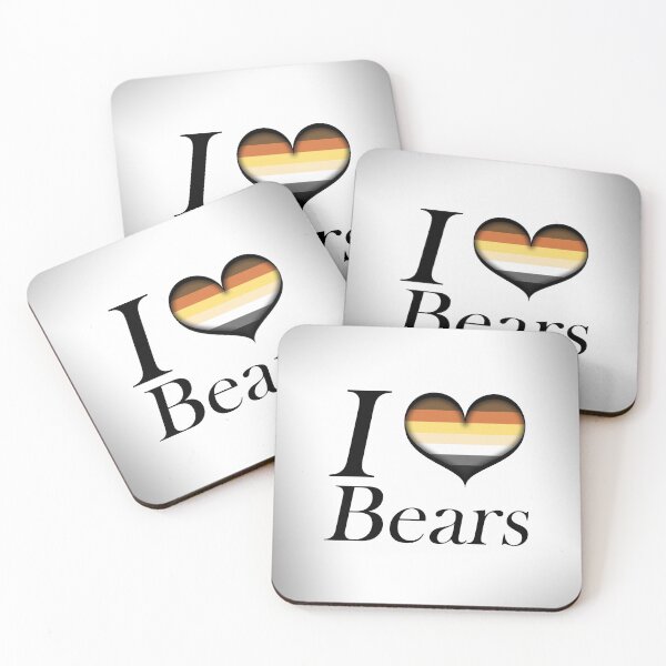 Item preview, I Heart Bears Design Gay Bear Flag Heart designed and sold by LiveLoudGraphic.