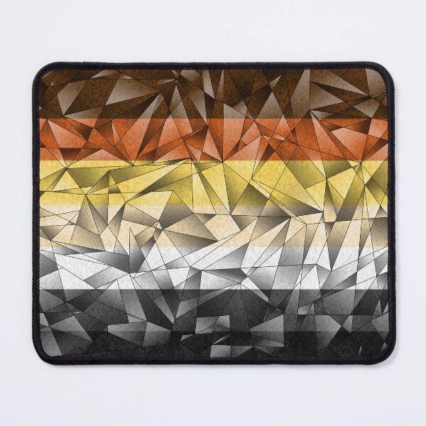 Item preview, Abstract Fractal Triangles Gay Bear Pride Flag Pattern designed and sold by LiveLoudGraphic.