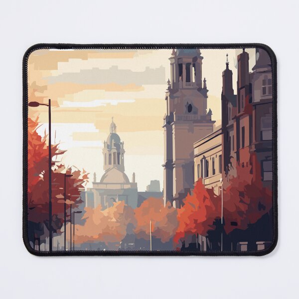 Item preview, Liverpool United Kingdom – Autumn Cityscape Art designed and sold by InspireSticker.
