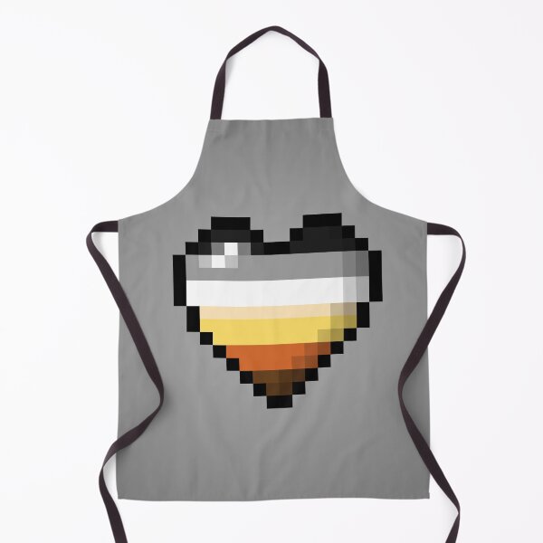Item preview, Large Pixel Heart Design in Gay Bear Pride Flag Colors designed and sold by LiveLoudGraphic.