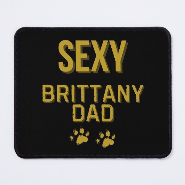 Item preview, Sexy Brittany Dad – Bold Gold Textured Paw Print Design designed and sold by Fredster1966.