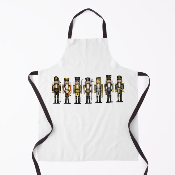 Item preview, Row of Seven Gay Bear Pride Flag Winter Nutcrackers designed and sold by LiveLoudGraphic.