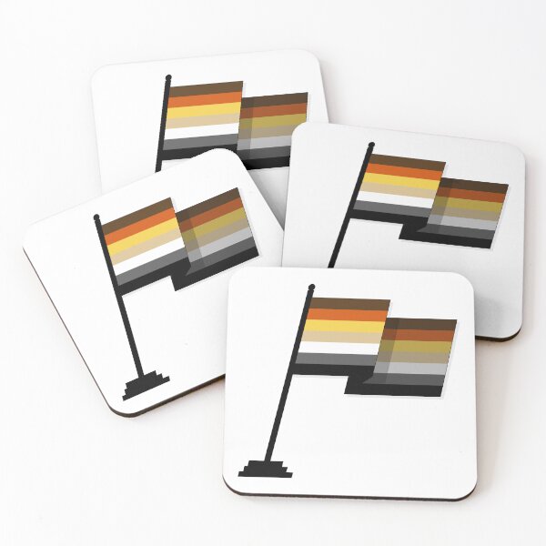 Item preview, Large Waving Flag in Gay Bear Pride Flag Colors designed and sold by LiveLoudGraphic.