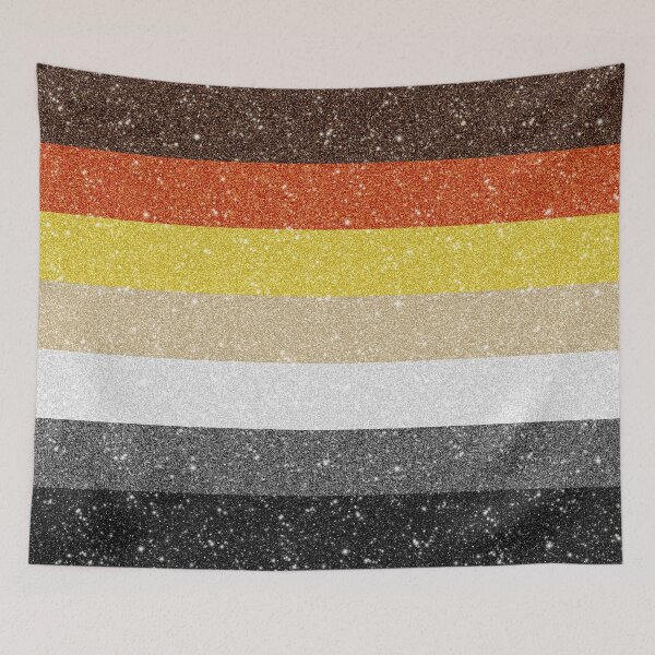 Item preview, Faux Glitter Gay Bear Pride Flag Background designed and sold by LiveLoudGraphic.
