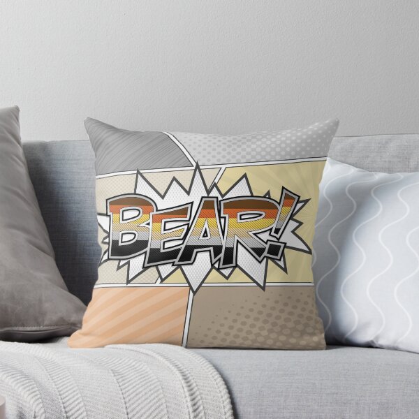 Item preview, Halftone Gay Bear Pride Typography with Flag Background designed and sold by LiveLoudGraphic.