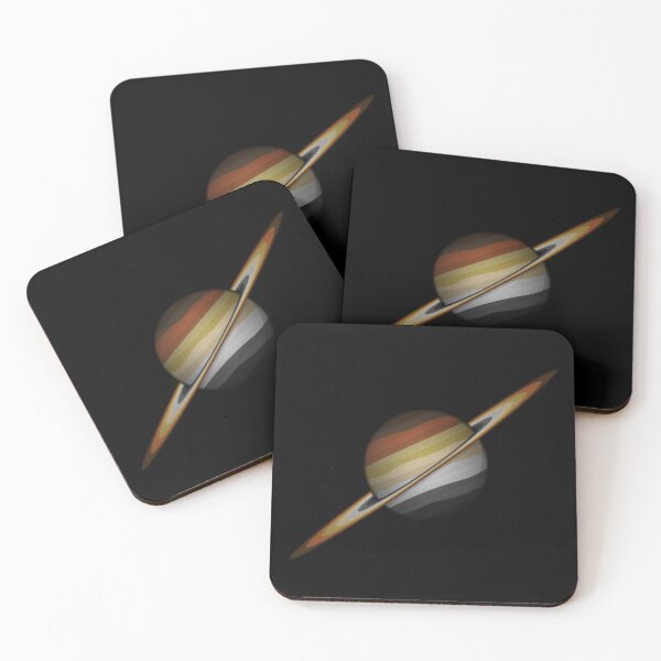 Item preview, Planet and Rings in Gay Bear Pride Flag Colors designed and sold by LiveLoudGraphic.