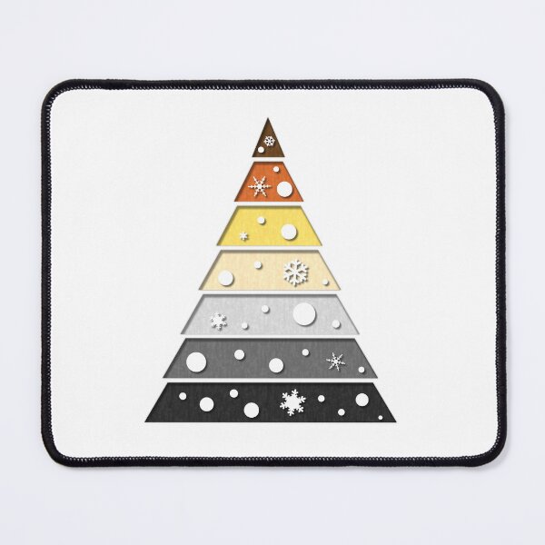 Item preview, Minimalist Christmas Tree in Gay Bear Pride Flag Colors designed and sold by LiveLoudGraphic.