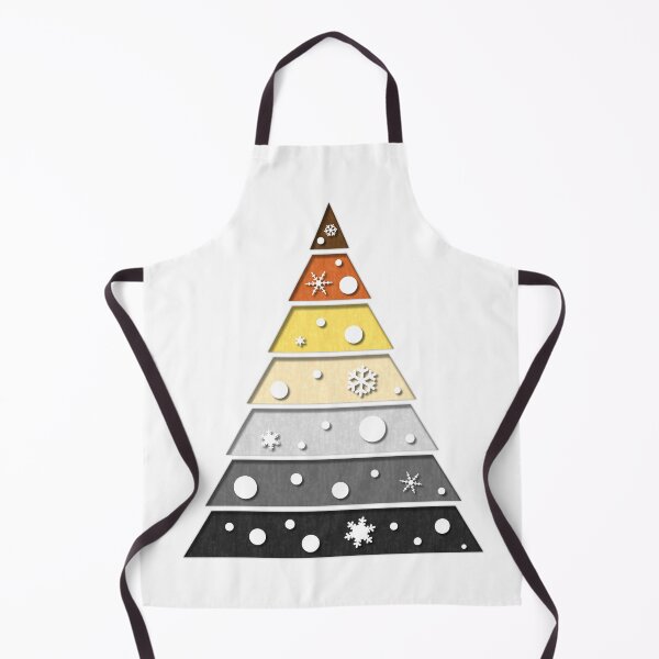 Item preview, Minimalist Christmas Tree in Gay Bear Pride Flag Colors designed and sold by LiveLoudGraphic.