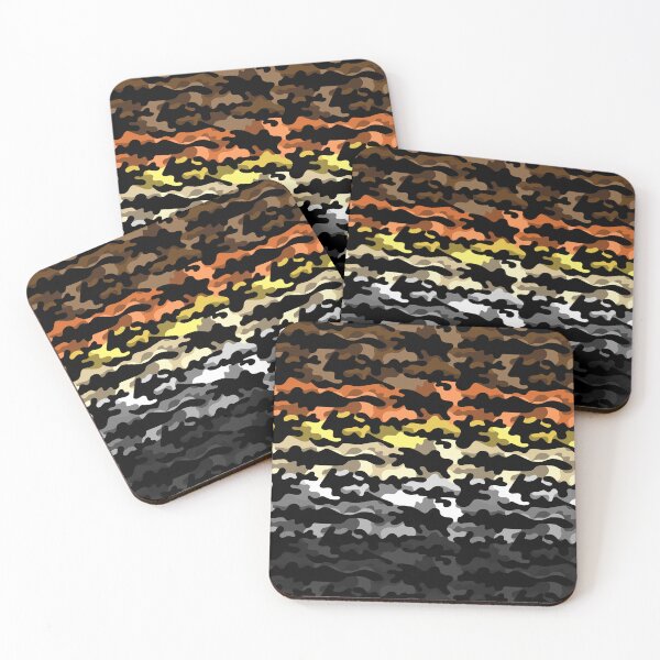 Item preview, Seamless Repeating Camouflage Textured Gay Bear Pride Flag Pattern designed and sold by LiveLoudGraphic.
