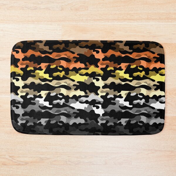 Item preview, Seamless Repeating Camouflage Textured Gay Bear Pride Flag Pattern designed and sold by LiveLoudGraphic.