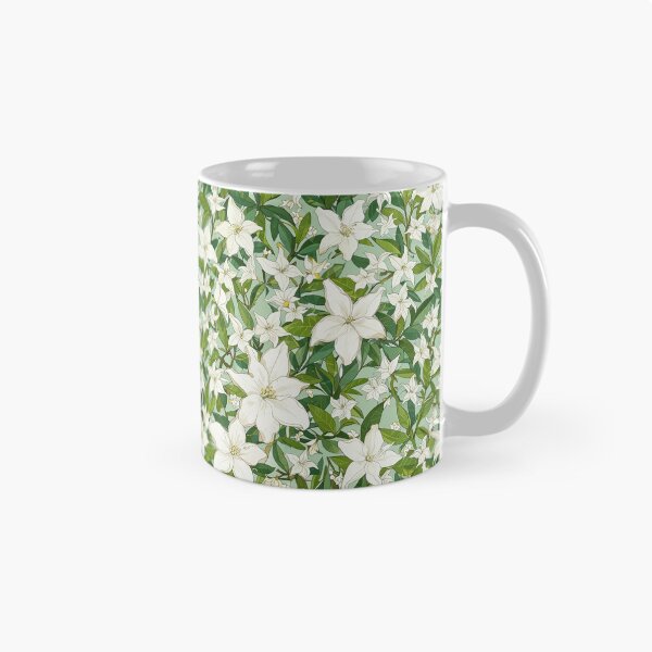Item preview, White Star Jasmine flower pattern designed and sold by CoolPixels.