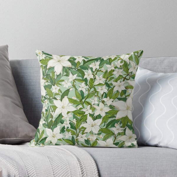 Item preview, White Star Jasmine flower pattern designed and sold by CoolPixels.