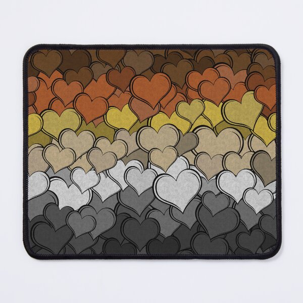 Item preview, Overlapping Hearts in Gay Bear Pride Flag Colors designed and sold by LiveLoudGraphic.