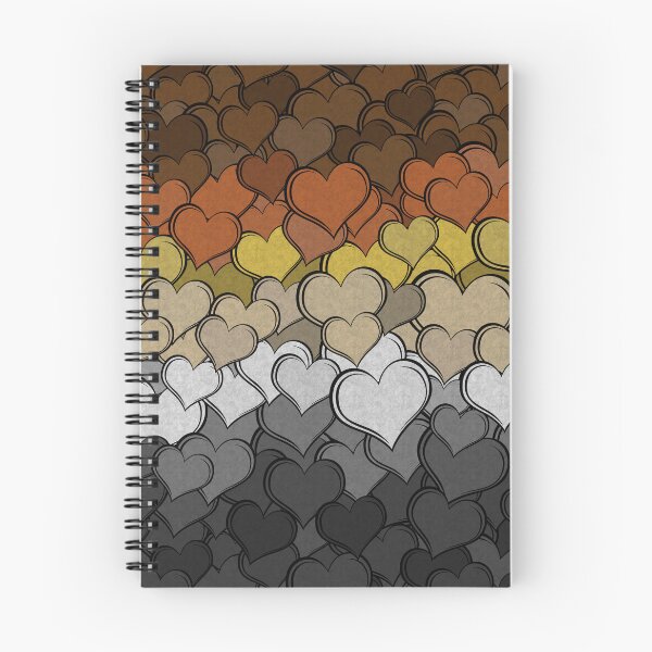 Item preview, Overlapping Hearts in Gay Bear Pride Flag Colors designed and sold by LiveLoudGraphic.