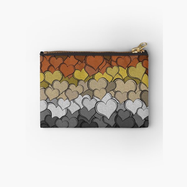 Item preview, Overlapping Hearts in Gay Bear Pride Flag Colors designed and sold by LiveLoudGraphic.