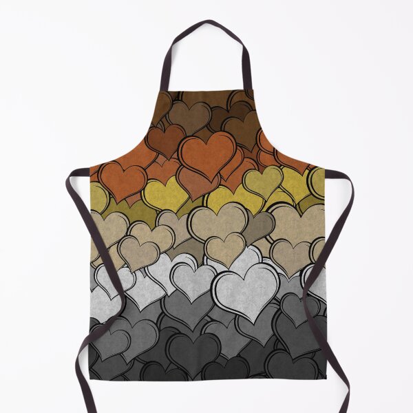 Item preview, Overlapping Hearts in Gay Bear Pride Flag Colors designed and sold by LiveLoudGraphic.