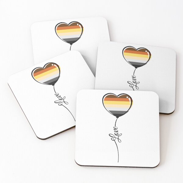 Item preview, Gay Bear Pride Minimalist Heart Balloon with Love designed and sold by LiveLoudGraphic.
