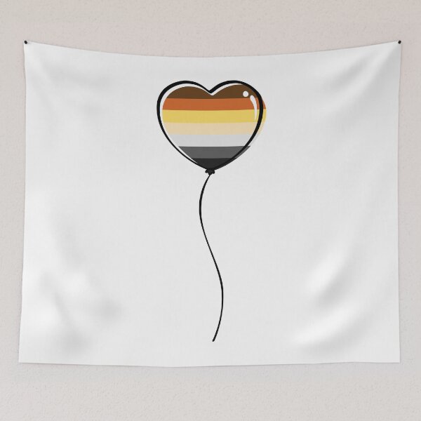 Item preview, Gay Bear Pride Minimalist Heart Balloon designed and sold by LiveLoudGraphic.