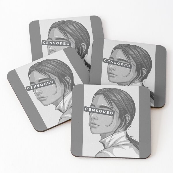 Item preview, Vector Portrait Art | Censored Lady Aesthetic designed and sold by Ombom Project.