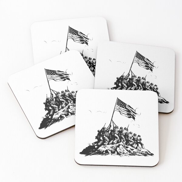 Item preview, Iwo Jima Flag Raising American Mount Suribachi World War II Battle  designed and sold by inkoutninja.