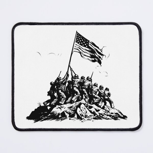 Item preview, Iwo Jima Flag Raising American Mount Suribachi World War II Battle designed and sold by inkoutninja.