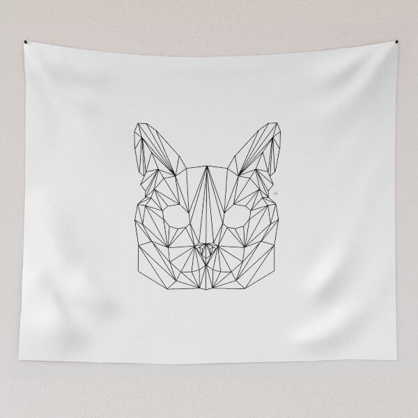 Item preview, Geometric Cat Head - Customizable Design designed and sold by YaraCreatyque.