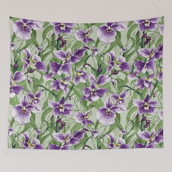 Item preview, Purple Orchids and Verdant Green Background designed and sold by CoolPixels.