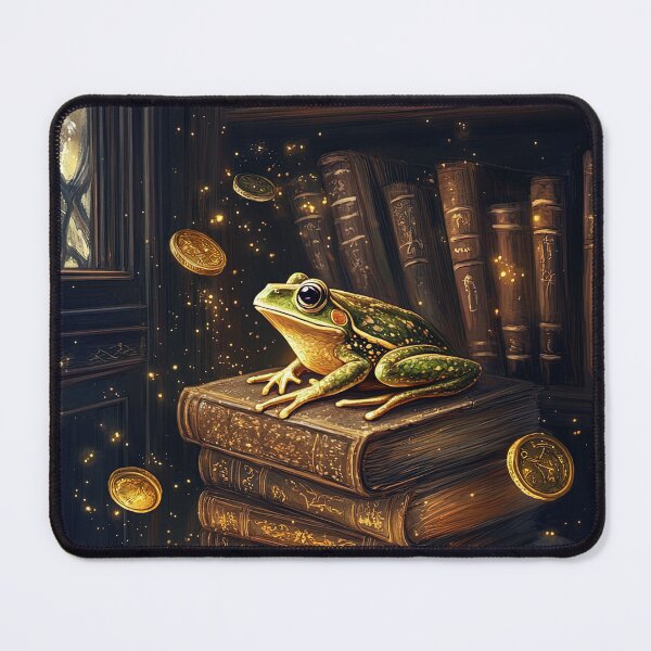 Item preview, Bookshelf Frog Cottagecore designed and sold by Art-Max.