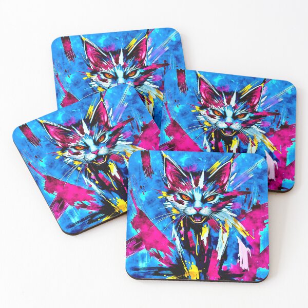 Artikelvorschau, BLUE CYBER NEON CAT entworfen und verkauft von Mark Fischer.