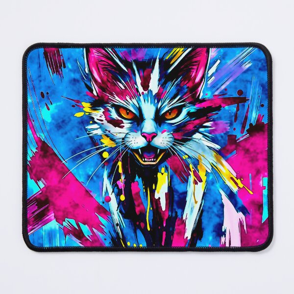Item preview, BLUE CYBER NEON CAT designed and sold by Mark Fischer.