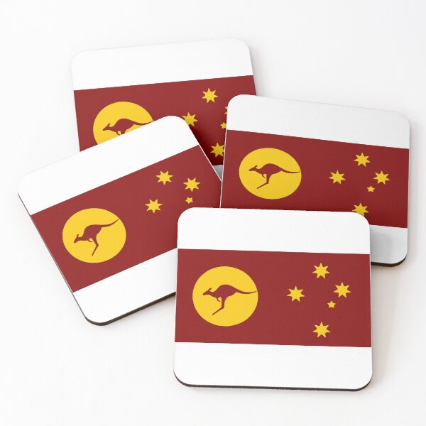 Item preview, Kangaroo Sun alternative flag for Australia. Ochre  designed and sold by Kangaroo Sun.