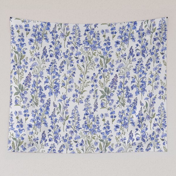 Item preview, Bluebell Flower Seamless Pattern designed and sold by CoolPixels.