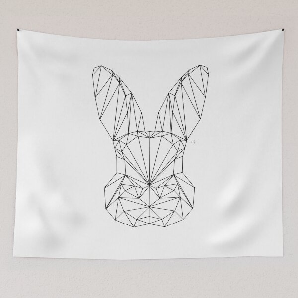Item preview, Geometric Rabbit Head - Customizable Design designed and sold by YaraCreatyque.