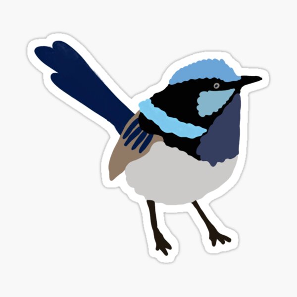 Item preview,  Tasmanian Fairy Wren – Elegant Australian Bird Illustration designed and sold by FairyFlossLane.