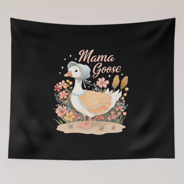 Item preview, Whimsical Vintage "Mama Goose" Farmhouse Design – Cottagecore & Retro Floral Aesthetic designed and sold by Colorful-Garden.